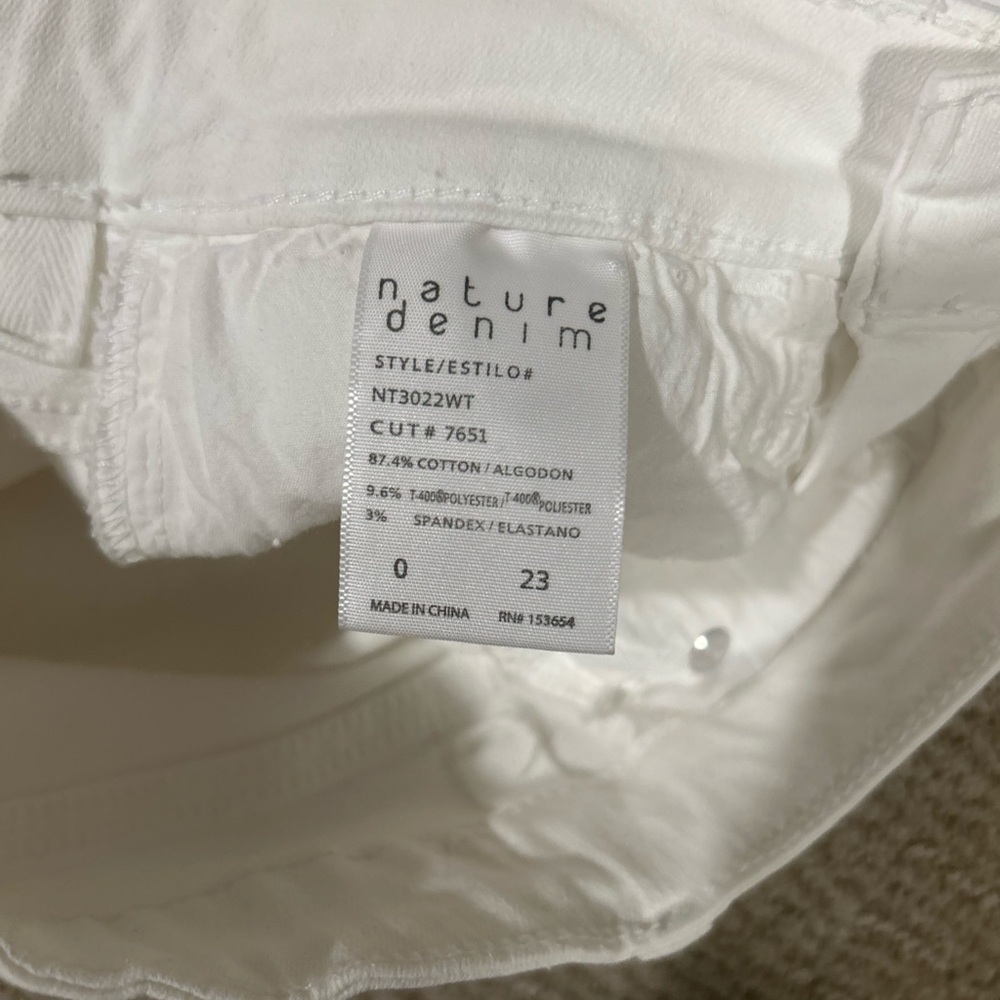 NWT! Natures Denim High-Waisted White Skinny Jeans - Picture 5 of 5